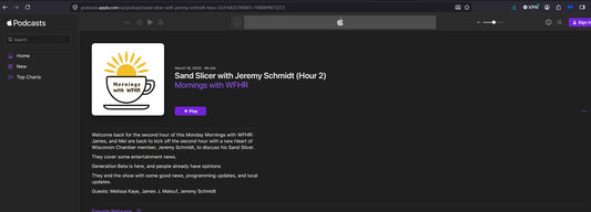 Mornings with WFHR - Sand Slicer Jeremy Schmidt